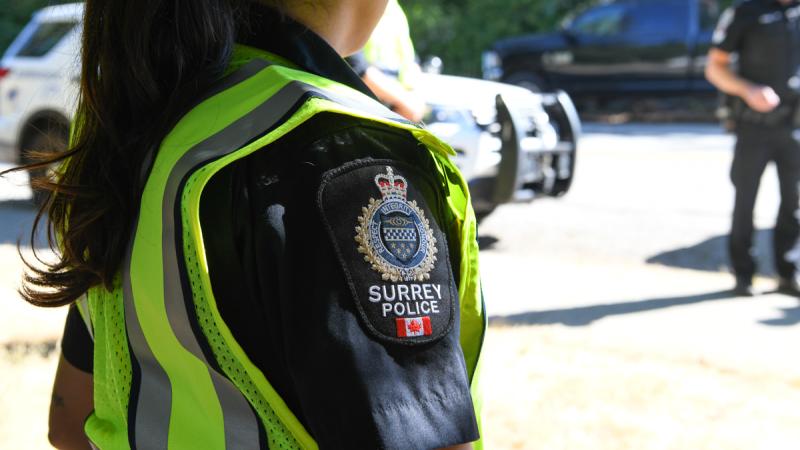 officer standing doing traffic training