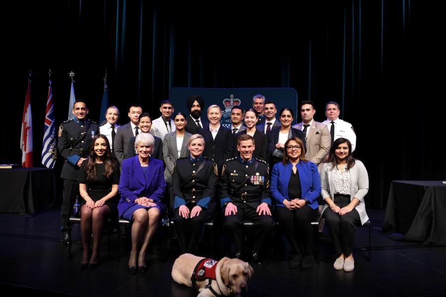 Recruit Class 170 with Surrey Police Board 