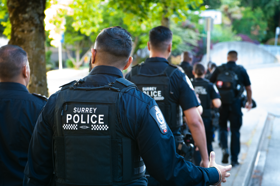 Officers walking